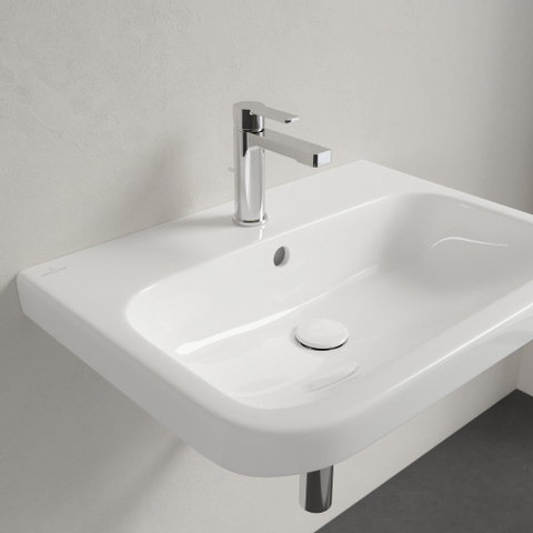 Villeroy & Boch Architectura wastafel - 65x47cm - met kraangat - met overloop cermic+ - White Alpine (glans wit) 1025251
