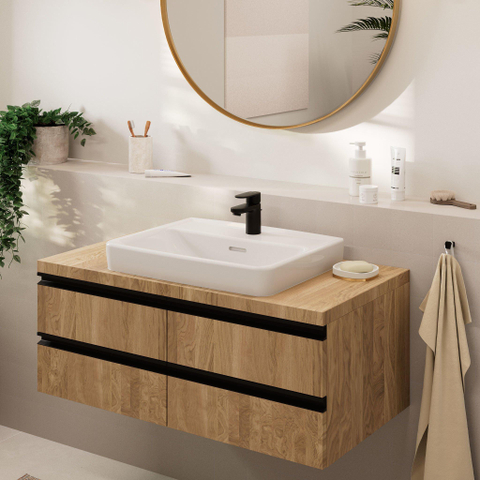 Hansgrohe Vernis Blend Eengreeps wastafelmengkraan - 70 - coolstart - met PopUp - trekwaste - mat zwart SW642533