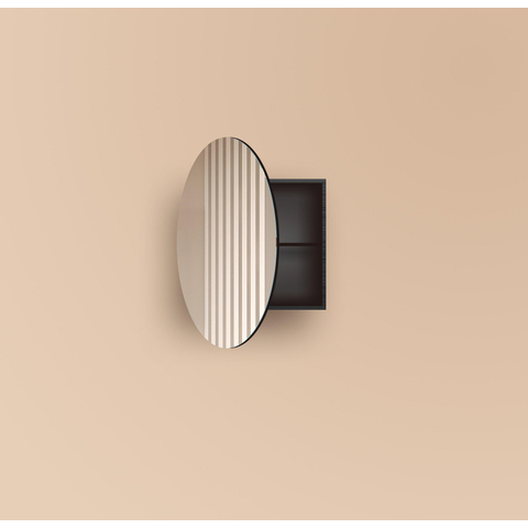 Adema Lonato miroir – Ø 60 cm – sans éclairage – Noir mat SW640032