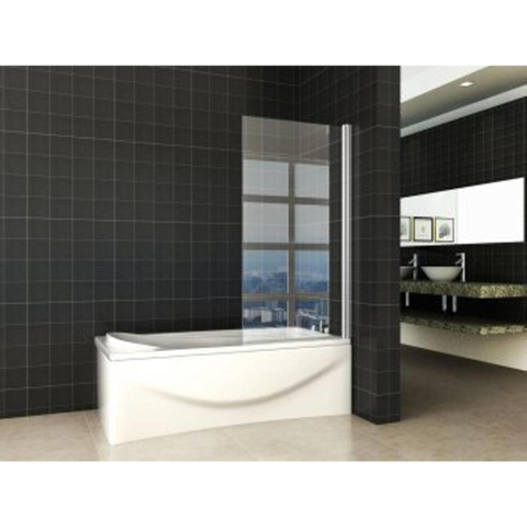 Wiesbaden Palmo Badwand draaibaar - 80x150cm - 6mm - nano helder glas - chroom SW10430
