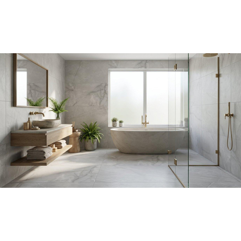 Terravito Alreno Carrelage mural et de sol céramique - 60x120cm - 10.5mm - Pearl SW1440416