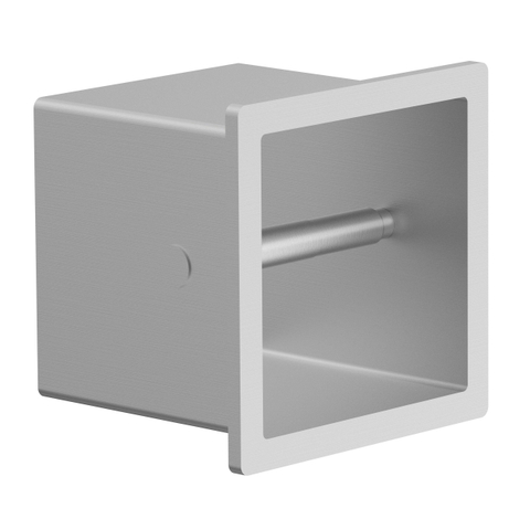 Fortifura Calvi Toiletrolhouder - inbouw - 17.3x17.3x15.3cm - PVD - geborsteld RVS SW1126059