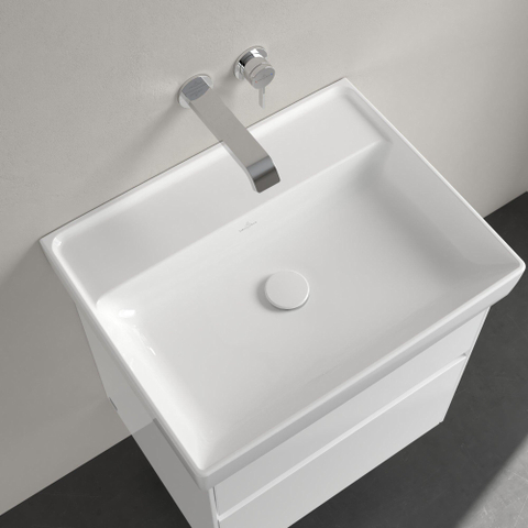 Villeroy & Boch Collaro wastafel - 60x47cm - zonder overloop - zonder kraangat - White Alpine (glans wit) SW358315