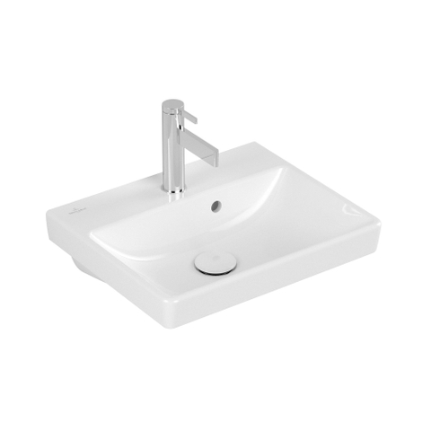 Villeroy & Boch Avento meubelwastafel - 45x37cm - 1 kraangat - met overloop CeramicPlus - White Alpine (glans wit) SW59854