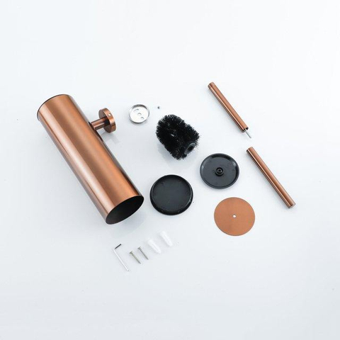 Fortifura Calvi toiletset 5-delig - toiletrolhouder - reserverolhouder - toiletborstelhouder - handdoekhaak - pedaalemmer - PVD - geborsteld koper SW1442463
