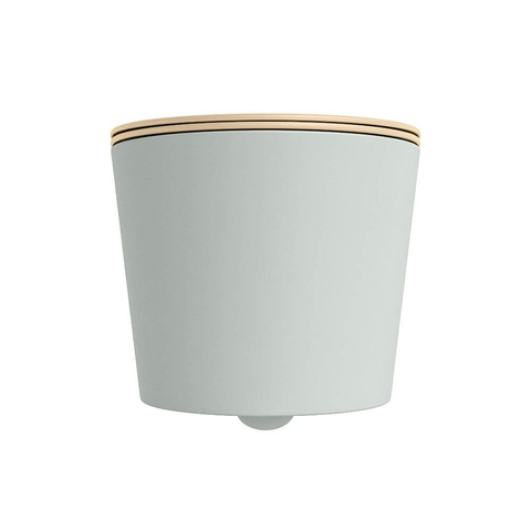 Mondiaz LAVIE WC suspendu – sans bride – 36 x 53 cm – avec abattant softclose – Greey (vert clair/gris), abattant Sand (beige) SW1208770