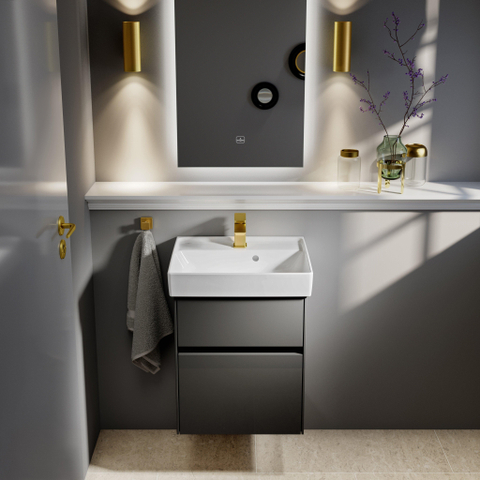 Villeroy & Boch Collaro fontein - 50x40cm - met overloop - 1 kraangat - White Alpine (glans wit) SW358368