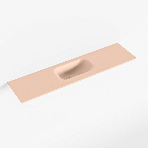 Mondiaz EDEN Lavabo - 90x23x0.9cm - vasque centrale - sans trous de robinetterie - pour meuble de toilettes - Solid surface - Rosee SW1025793