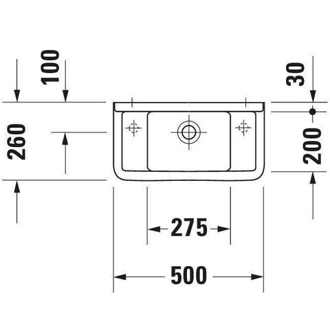 Duravit Starck 3 Fontein - 50 x - 26 cm - wit 0313688