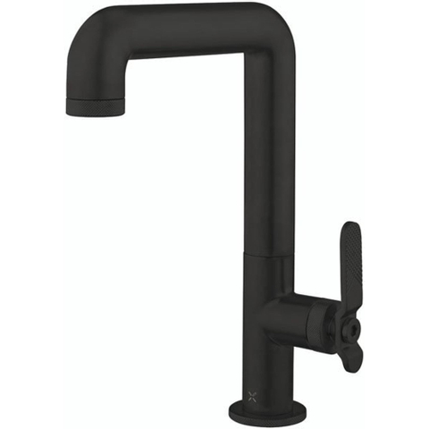Crosswater Union Wastafelkraan - hoog - opbouw - koudwaterkraan - gecoat zwart mat SW968261