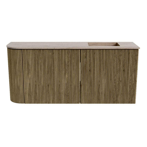 Mondiaz JOYA-DLUX Meuble de salle de bains 91.6cm - arrondi gauche couleur Dusk - Vasque FAYE position Droite 1 trou de robinet couleur Saba. SW1426088