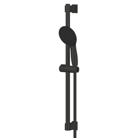 Grohe Vitalio Start 110 Glijstangset - 60cm - ronde handdouche - 2 straalsoorten - gladde doucheslang - matte black (mat zwart) SW1126516