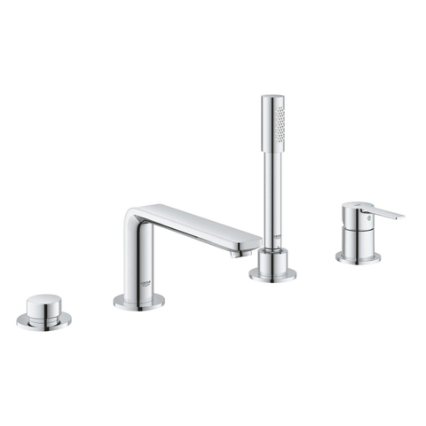 Grohe Lineare New Afbouwdeel - voor 4-gats badrandcombinatie - met baduitloop - met handdouche - doucheslang 200cm - chroom SW97558
