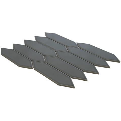 La Mosaic Factory Paris carreau mosaïque - 25,5x31,5cm - carrelage mural - Hexagone - Porcelaine Vert Gris Brillant SW471152