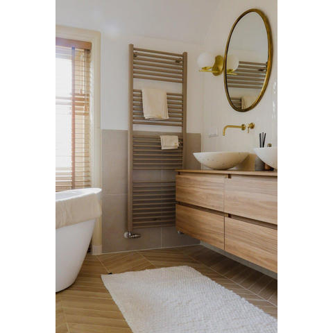 Terravito Aderno carreau de sol - 60x60cm - 10mm - Carré - rectifié - aspect béton - bit bone mat SW359616