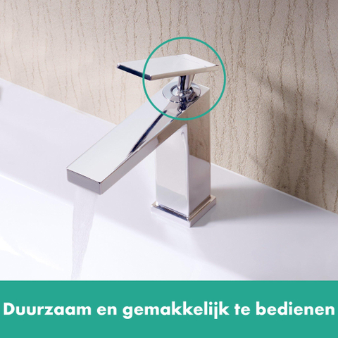 Hansgrohe Tecturis E Wastafelkraan - bidet - handdouche - doucheslang - 160cm - 14.4cm uitloop - hoogglans chroom SW918729