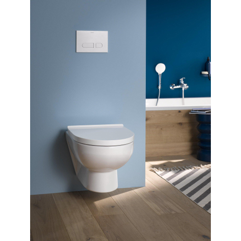 Duravit No.1 DuraStyle Basic WC-zitting - 36.9x43.3x4.2cm - compact - met softclose - met quickrelease - kunststof - wit SW472394