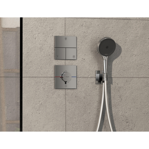Hansgrohe ShowerSelect Comfort E Thermostaat - inbouw - 1 functie - extra uitgang - hoogglans chroom SW918050