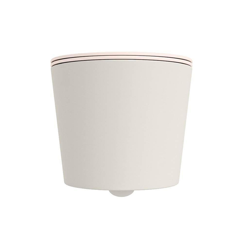 Mondiaz LAVIE WC suspendu – sans bride – 36 x 53 cm – avec abattant softclose – Linen (blanc cassé), abattant Rosee (rose) SW1208688