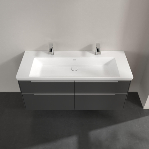 Villeroy & Boch Subway 3.0 wastafelonderkast - 127.2x57.9cm - 4 lades - Graphite (grijs) SW641675