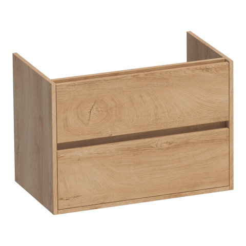 BRAUER Adore meuble sous-lavabo - 80x46x55cm - 2 tiroirs à fermeture douce - sans poignées - 1 découpe pour siphon - Forest Tan SW1198374