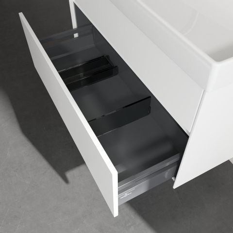Villeroy & Boch Collaro wastafelonderkast - 95.4x54.6cm - 2 lades - mat wit SW479504