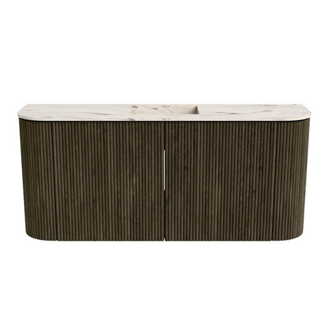 Mondiaz JOYA-DLUX 93.2cm toiletmeubel - ronding links en rechts kleur Shadow - Wastafel FAYE positie Midden Zonder kraangat kleur Nata. SW1425000