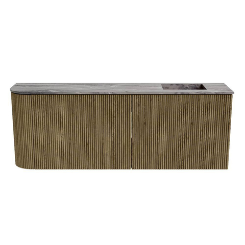 Mondiaz JOYA-DLUX 111.6cm toiletmeubel - ronding links kleur Dusk - Wastafel FAYE positie Rechts 1 kraangat kleur Sombra. SW1426178