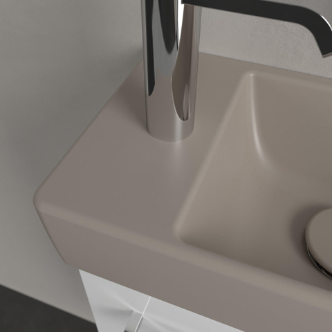 Villeroy & Boch Avento fontein - 36x22cm R - 1 kraangat - zonder overloop CeramicPlus - almond (beige) SW1148708
