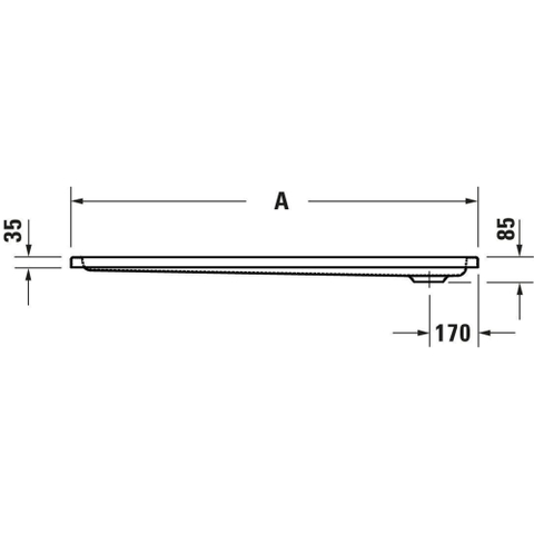 Duravit D-code Kunststof douchebak acryl rechthoekig - zonder paneel - 150x75cm - met afvoergat - diameter 90mm - wit 0295849