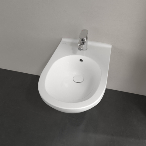 Villeroy & Boch O.novo wandbidet - met overloop - 1 kraangat - White Alpine (glans wit) 0124158