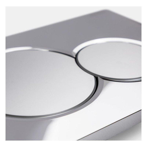Geberit Sigma01 bedieningsplaat - 2-toets spoeling - ronde knoppen - mat chroom gelakt - mat chroom SW420175
