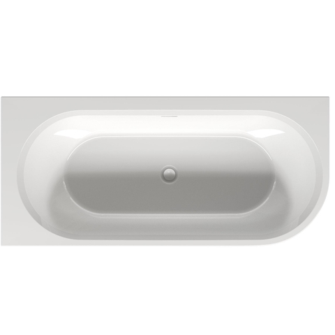 Riho Desire baignoire d'angle baignoire acrylique 184x84cm avec siphon avec plinthe LED installation en angle gauche blanc brillant SW412177