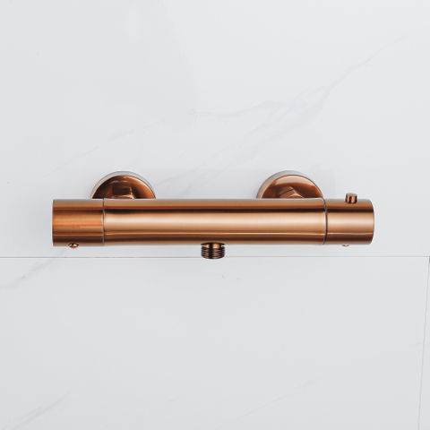 Fortifura Calvi Thermostatische Douchekraan - opbouw - PVD - geborsteld koper SW970036