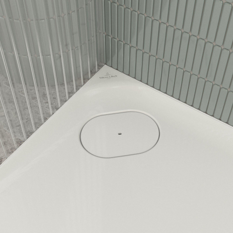 Villeroy & Boch Ecora douchebak - 90x90x3.5cm - hoekafvoer - white alpine (wit) SW1558942