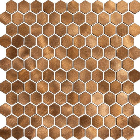 Ceralto Fenera Mosaic Mozaïektegel - 29x30.5cm - hexagon - 8mm - Beige mat/glans SW798692