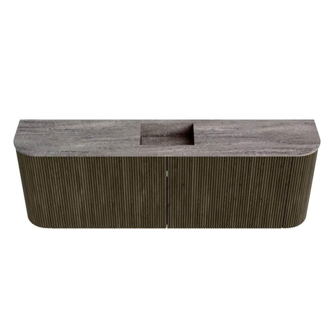 Mondiaz JOYA-DLUX 123.2cm toiletmeubel - ronding links en rechts kleur Shadow - Wastafel FAYE positie Midden 1 kraangat kleur Oza. SW1425085