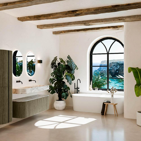 MONDIAZ THOR-DLUX 140cm meuble de salle de bains arrondi gauche + droite couleur Shadow avec 1 tiroir et 2 portes. Vasque suspendue CLOUD Double sans trou de robinet couleur Glace. SW1464151