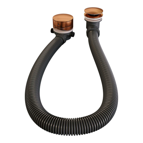 Brauer Copper Edition set de boutons poussoirs thermostatiques encastrés pour baignoire 04 combinaison de remplissage de baignoire 3 positions douche à main tuyau de douche raccord mural coude cuivre brossé pvd SW925596