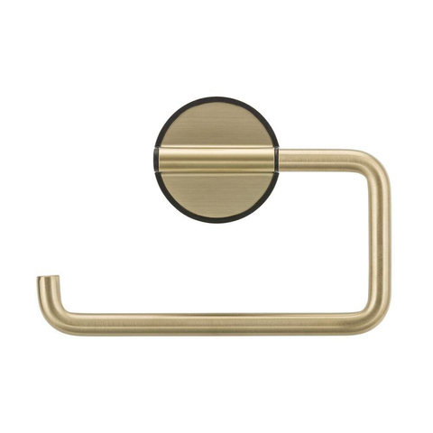 Tiger Tune Toiletrolhouder - zonder klep - zelfklevend - geborsteld messing/zwart SW296100