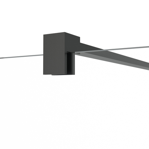 Fortifura Galeria Cabine de douche - 90x140x200cm - charnières - poignée de porte - barre de stabilisation - plat - verre de sécurité clair - Gunmetal brossé PVD (Anthracite) SW1222506
