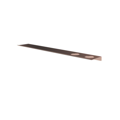 Hotbath &MORE Planchet - 80cm - inclusief bevestigings rails - 2 uitsparingen - voor zeepdispenser of beker - PVD - geborsteld koper SW1245951