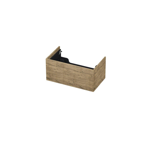 INK Wastafelonderkast - 80x45x37.6cm - 1 lade - push to open - met recht opdekfront - MFC - Naturel eiken SW439533