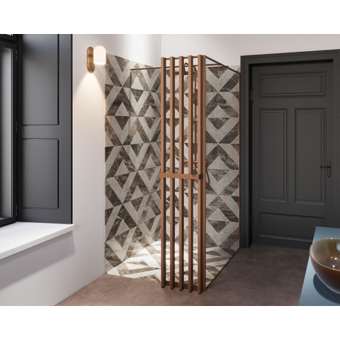 Riho Define Deco Screen - avec porte-serviettes - cuivre mat SW1185411