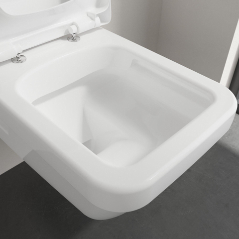 Villeroy & Boch Architectura Omnia Architectura combipack - met wandcloset - diepspoel hoekig DirectFlush - met zitting - met softclose en quick release - White Alpine (glans wit) 1025180