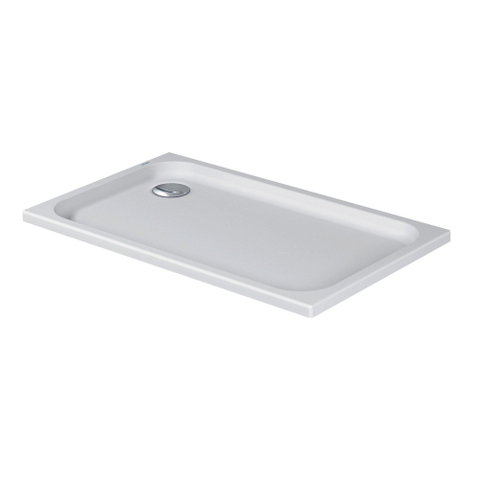 Duravit D-code Kunststof douchebak acryl rechthoekig - zonder paneel - 120x70cm - met afvoergat - diameter 90mm - wit 0295843