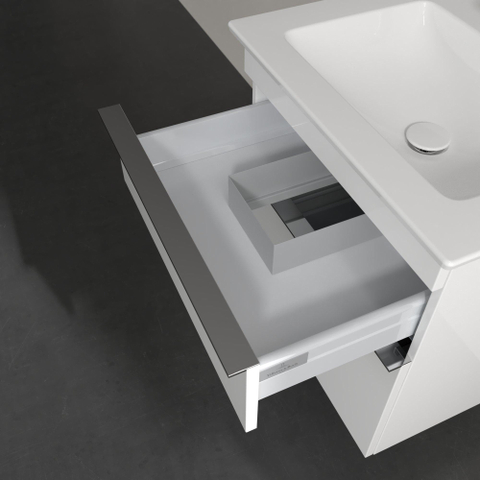 Villeroy & Boch venticello wastafelonderbouwkast - met 2 laden - voor wastafel - 55.3x50.2x59cm - glans wit GA50314