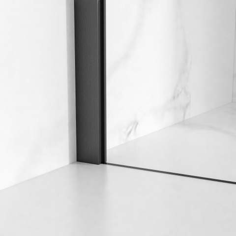 Fortifura Galeria Cabine de douche - 100x140cm - profilé - verre de sécurité - anti-calcaire - Gunmetal SW1224381