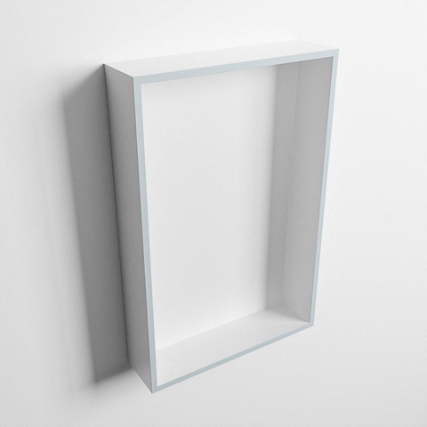 Mondiaz Easy nis 29.5x44.5x8cm voor Inbouw/opbouw 1 open vak Solid surface Talc/Clay SW643640