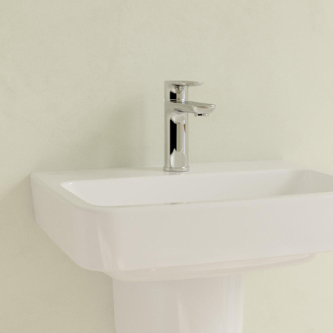 Villeroy & Boch O.novo fontein - 50x37cm m.1 kraangat - met overloop - White Alpine (glans wit) SW448483